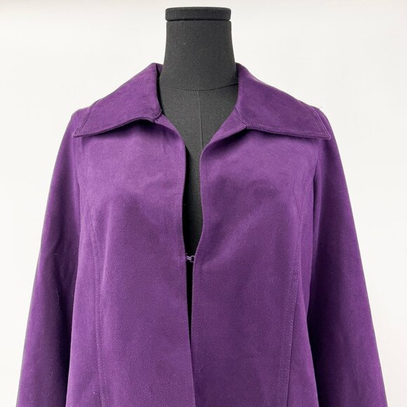90s vintage style Deep Purple Faux Suede Jacket - Picture 12 of 13
